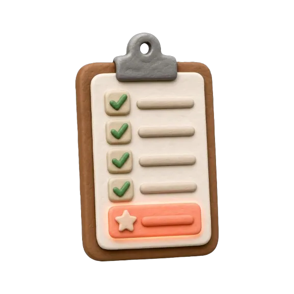 Claymation illustration of an open ingredient checklist beyond a fixed list